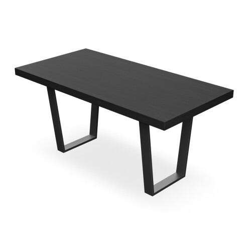 MORE4HOMES (Black) Aria 4-6 Seater Dining Table w Black Legs 1