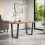 MORE4HOMES (Oak Effect) Aria 4-6 Seater Dining Table w Black Legs 1