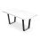 MORE4HOMES (White Marble Effect) Aria 4-6 Seater Dining Table w Black Legs 2