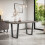 MORE4HOMES (Concrete Effect) Aria 4-6 Seater Dining Table w Black Legs 1