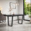 MORE4HOMES (Black) Aria 4-6 Seater Dining Table w Black Legs 1