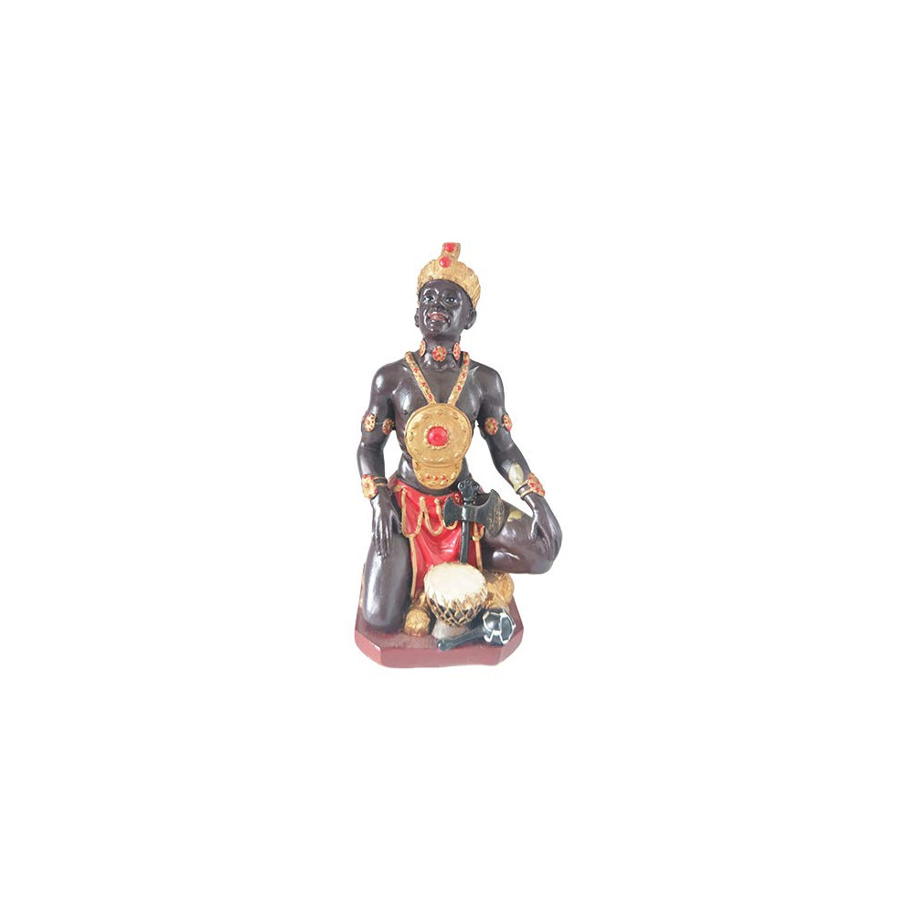 Statue Supplier Orisha Shango Statua Orisha Chango Statua Africana Chango Statua (15 Pollici), Rosso, Nero, Oro-image