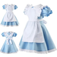 (XL) 2025 New New Alice In Wonderland KIDS Girls Storybook Fairy Tale Book Week Fancy Dress Maid Lolita Costume Cosplay Outfits