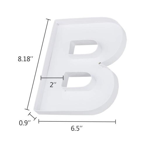 20.8cm Paper Mache Cardboard Letter Shaped Box Container (B) 2