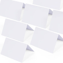 Place Cards for Table Setting - 50 Pcs White Blank Tent Place Cards for Weddings Name Tents Placecards 3.7"""" x 2.48""""(folded)
