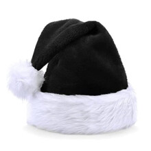LKQBBSZ Nissehue til kvinder Voksne Unisex Velvet Comfort Xmas Hat Ekstra plys til jul Nyt?r Festlig feriefest (sort)