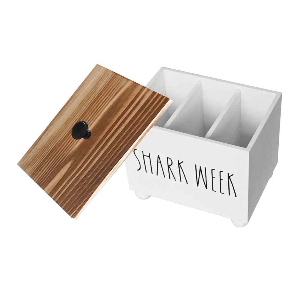 Chonic Tampon Holder For Bathroom Farmhouse Pad Storage Container Rustic Wood Bathroom Storage Bin With Lid Period Organizer For Women Feminine Products