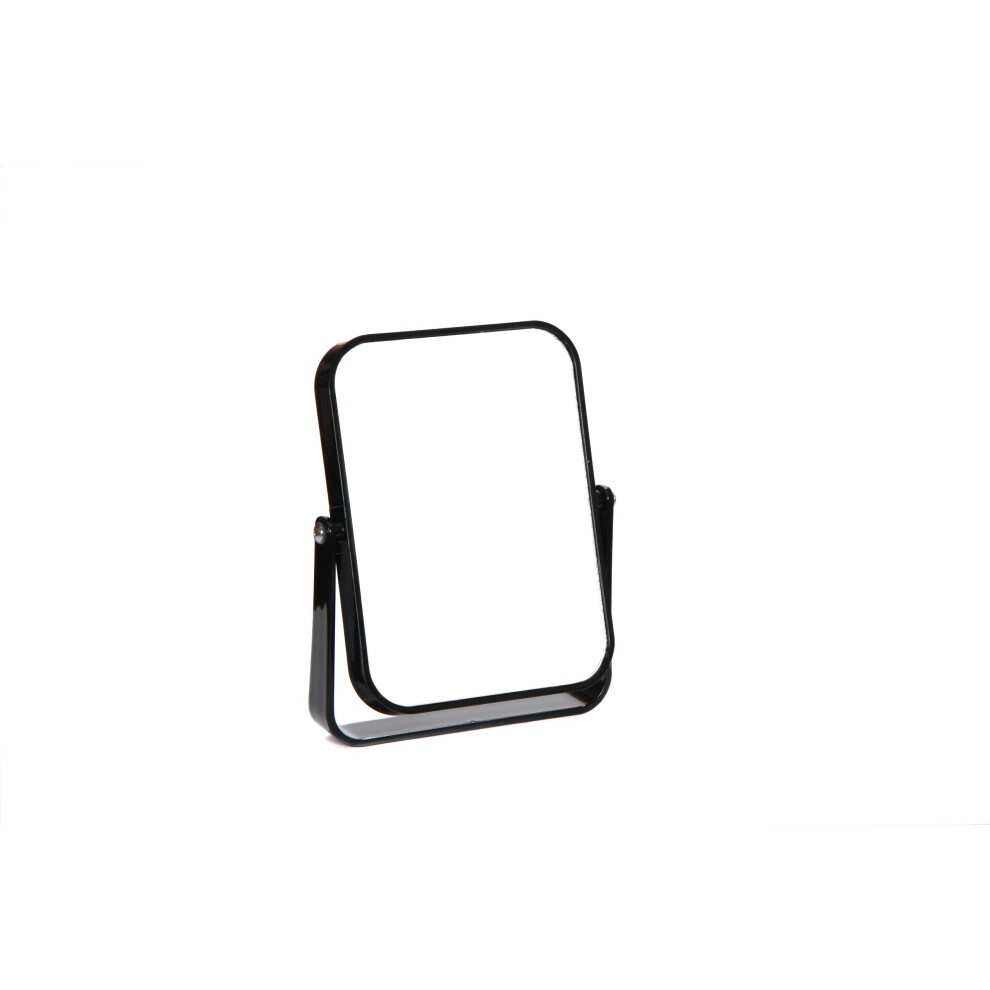 Miroir de maquillage portable double face SOFINNI, grossissement x2, pivotant     360   , avec support r   glable, noir (noir)
