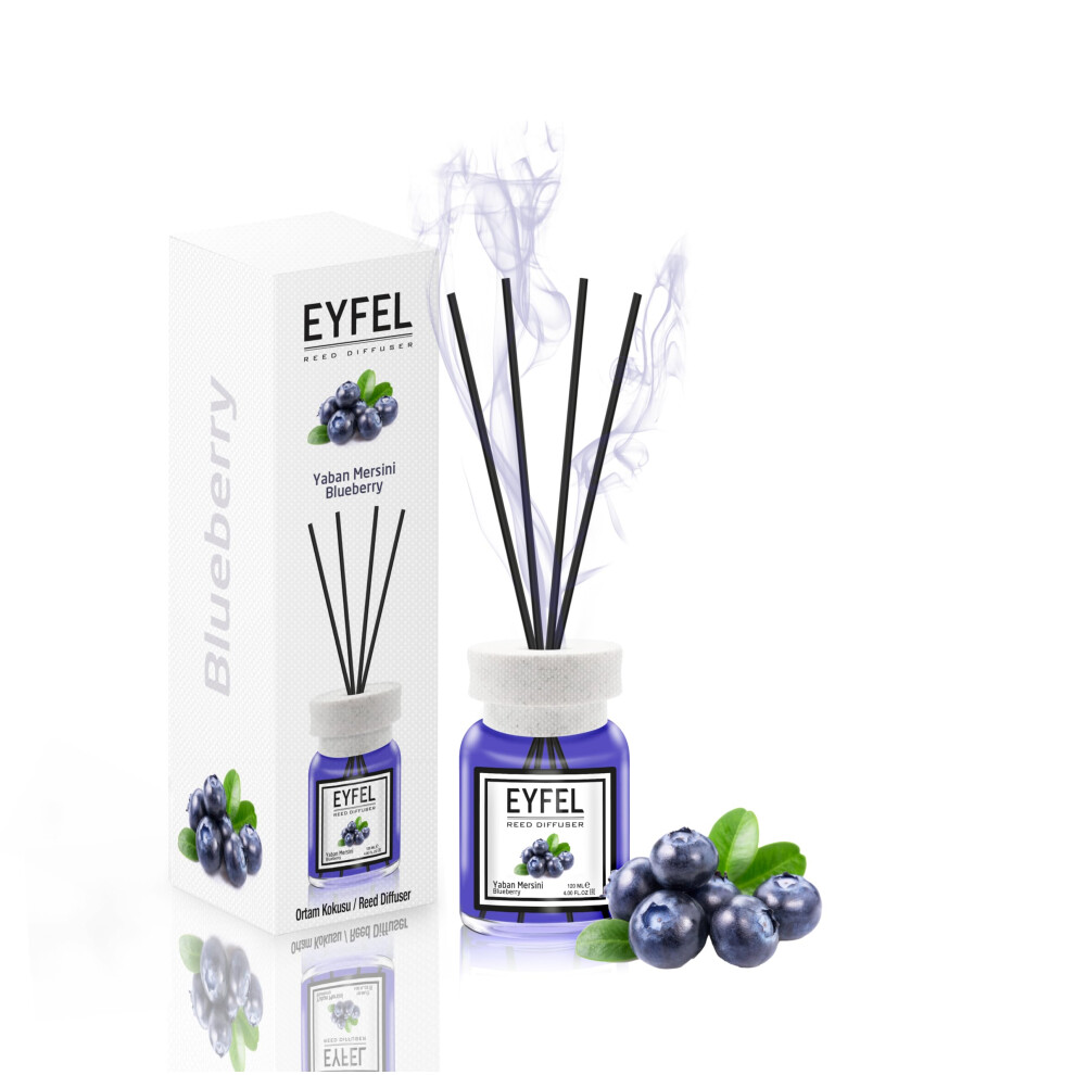 EYFEL Reed Diffusers for Home - Blueberry Reed Diffuser Set 4.05 fl oz Oil Diffuser Sticks  Bathroom Diffuser  Home Fragrances  Scented Sticks  Home D