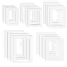 Picture Mounts for Frames 20pcs 5 Sizes Photo Mounts White Pictures Photos Frame Mount Mats Board for Image Display Artworks Paintings