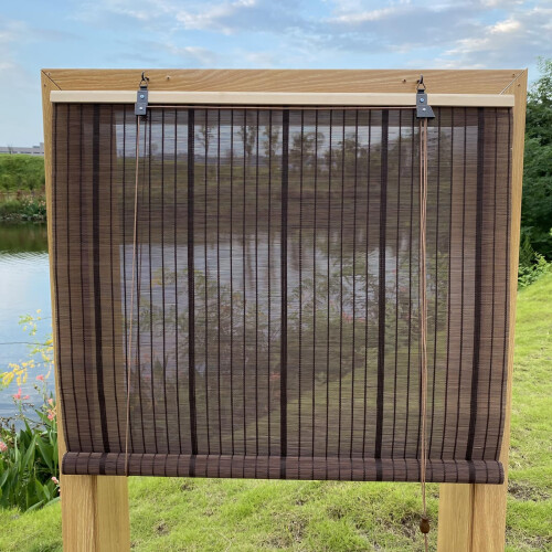 Tenda Avvolgibile In Bambù Naturale Per Finestre, Filtro Luce, 121,9 X 182,9 Cm, Per Interni/Esterni E Privacy