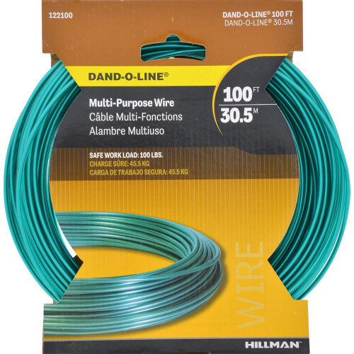 Hillman 122100 100-Feet Green Vinyl Jacketed Multi-Purpose Wire 1