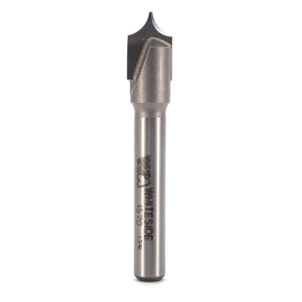 Whiteside Router Bits 1570 Point Cutting Round Over Bit With 3/16-Inch Radius 3/8-Inch Cutting Diameter And 3/8-Inch Cutting Length 733353100270