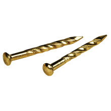 Hillman 532598 Chiodo di rifinitura 7/8 placcato in ottone (confezione da 1 oz)