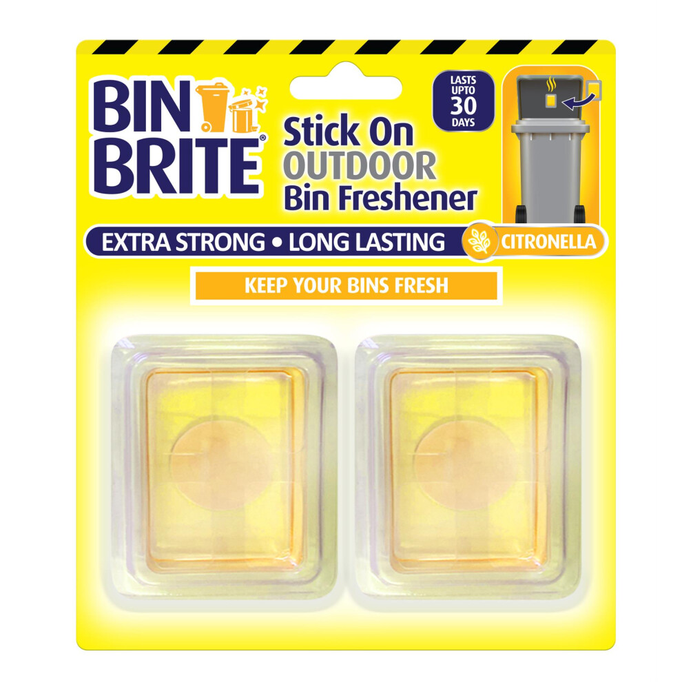 Bin Brite Stick On Outdoor Bin Freshener, Citronella