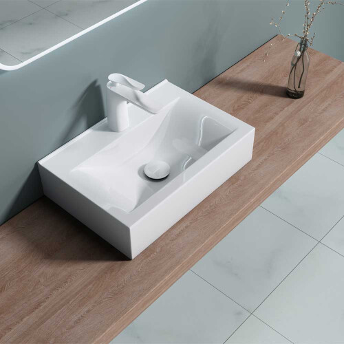 Durovin Ceramic Wall Hung/Counter Top Basin - 450 x 305mm (WxD)