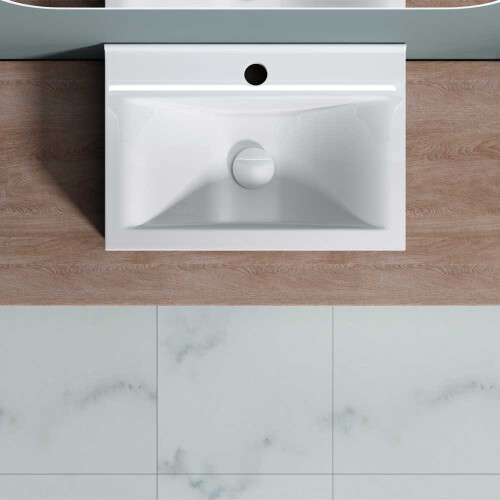 Durovin Ceramic Wall Hung/Counter Top Basin - 450 x 305mm (WxD) 2
