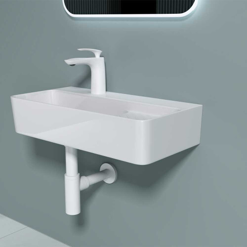 Durovin Wall Hung/Counter Top Ceramic Basin -  450 x 305mm 2