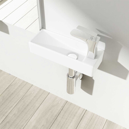 Durovin Wall Hung Mini Ceramic Cloakroom Washing Basin