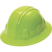 Pyramex Safety SL-serie Fuld Brim Hard Hat 4-Point Ratchet Suspension Hi Vis Lime