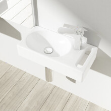 Durovin Compact Ceramic Wall Hung Sink Cloakroom Hand Washing Basin