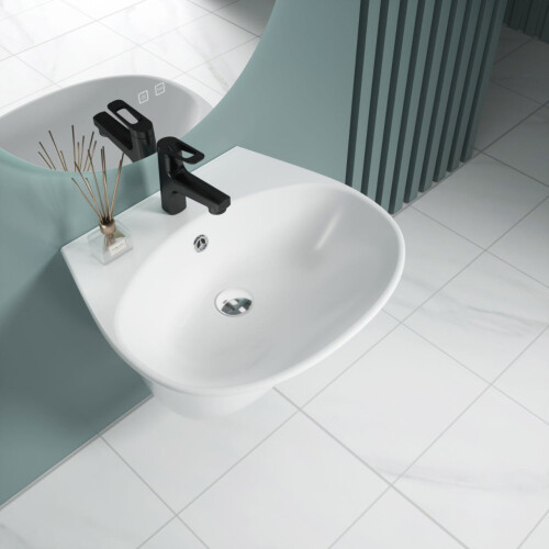 Durovin Bathrooms Ceramic Basin Wall Hung Bathroom Sink