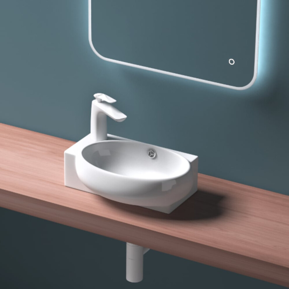 Durovin Wall Hung / Counter Top Ceramic Basin - 420 X 280 X 150Mm 5060724234506