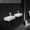 Durovin Compact Ceramic Wall Hung Sink Cloakroom Hand Washing Basin 4
