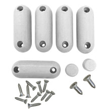Renovators Supply Manufacturing Toilet Seat Bumper 7 White Silikone Toilet Seat Bumpers