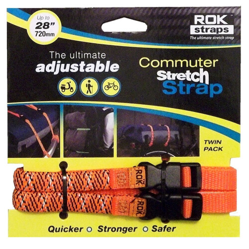 Odblaskowe, regulowane paski ROK Straps – pomarańczowe