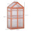 Outsunny Outsunny 80x47x138cm Wood Cold Frame Greenhouse for Plants PC Board Orange 10