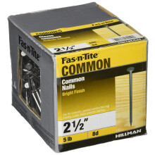 HILLMAN FASTENERS 461358 Chiodo comune brillante 8D da 5 libbre e 2,5""""
