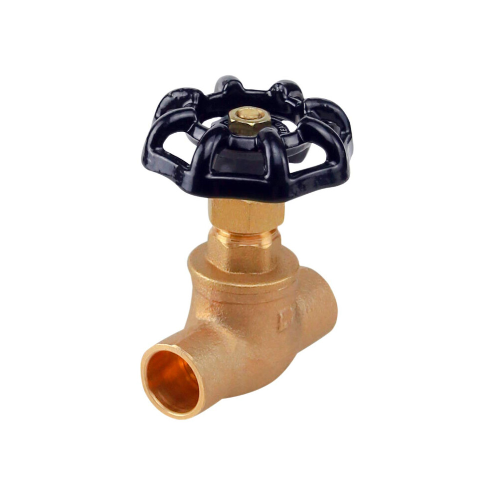 Short Globe Style Stop Valve3/4 In. Sweat Connections Brass No Lead 804595995372