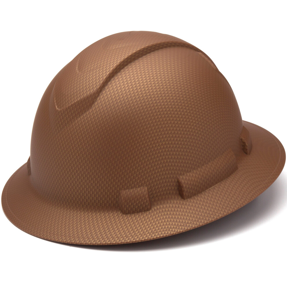 Pyramex Ridgeline Full Brim Hard Hat 4-Point Ratchet Suspension Copper Pattern 688940429572