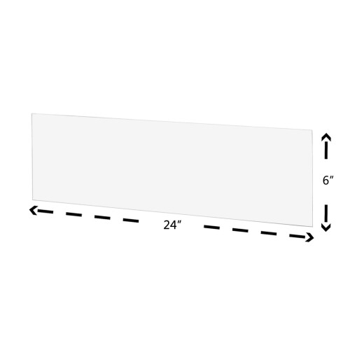 Clear Acrylic Plexiglass Sheet - 1/8"""" Thick Cast - 6"""" x 24"""" 1