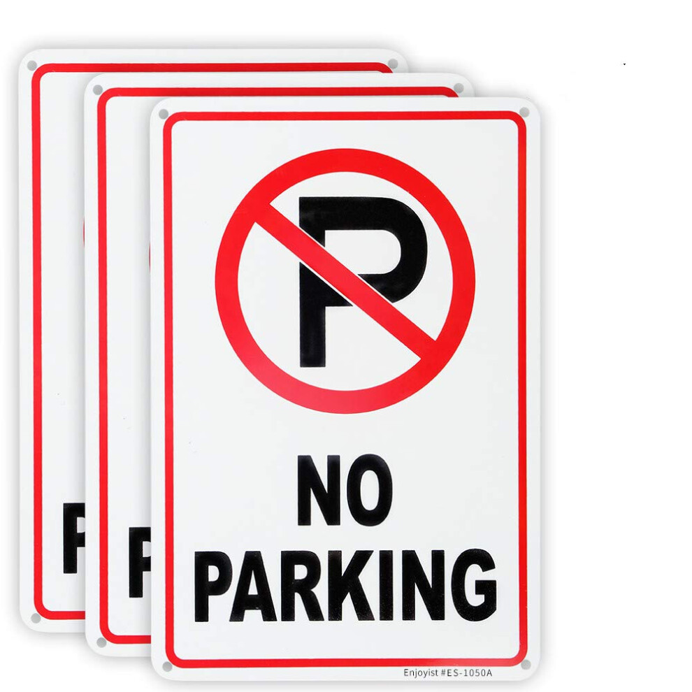 3 Pack No Parking Sign 10""""x 7"""" .04"""" Aluminum Reflective Sign Rust Free Aluminum-UV Protected and Weatherproof-image-OPC-PGC5YVT-NEW