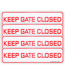 4 Pack Keep Gate Sign Fermer 12 """" x 3 """" - .040 Signe en aluminium Rouille Free Aluminium-UV Protge et rsistante aux intempries