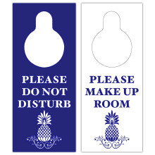 Becks Printing Do Not Disturb/Make Up Room Blue Two Sided Door Hanger 3.5"""" x 8.5"""" for Hotel Motel Inn (Pack of 100) HDH