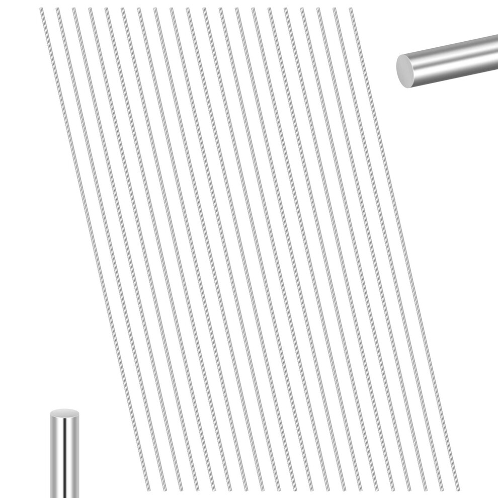 Favordrory 20 Pezzi In Acciaio Inox 304 2 Mm X 300 Mm Modello Dritto Metallo Tondo Asta Asta Asta Tornio Stock Per Giocattolo Auto Elicottero Aereo-image