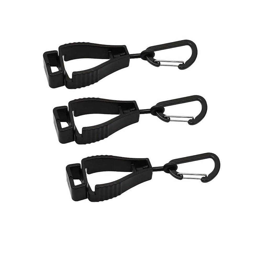 3 Pack Glove Grabber Clip Holder Work Safety Glove Keeper Guard Labor Worker Glasses Helmets Hanger Clamp Catcher Belt Holder (Black) 610521233445