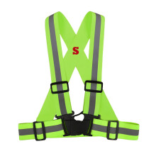 IDOU reflecterend veiligheidsvest voor kinderen | Lichtgewicht verstelbaar en elastisch | Hi Vis hardloopuitrusting voor fietsen, joggen, wandelen, m