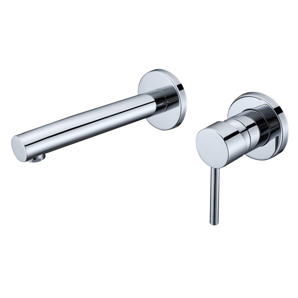 Robinet mural SUMERAIN pour lavabo de salle de bain, robinet de salle de bain moderne chrom        poign   e unique avec valve en laiton