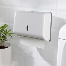 TOBEFORT Touchless Papieren Handdoek Dispenser Wandmontage Geen Boren Waterdicht/Stofdicht Multifold Tissue Houder voor Thuis Keuken Kantoor Badkamer