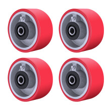 Ruedas giratorias de 4 pulgadas - Ruedas resistentes de poliuretano - Juego de 4 con gran capacidad de 3000 lb Ampliamente utilizadas en cajas de