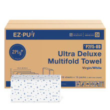 EZbrnd Premium Ultra Deluxe 2-laags+ MULTIFOLD papieren handdoeken 120 vellen x 15 stuks P2F5-UD (groot vel)