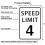 Limite de velocidade 4 sinal metal mph aviso lento trfego estrada sinal de rua 8x12 polegadas 2