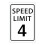 Limite de velocidade 4 sinal metal mph aviso lento trfego estrada sinal de rua 8x12 polegadas 1