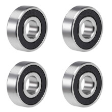 6201 RS dobbelte gummit?tningslejer 12x32x10mm forsmurte dybe rillekuglelejer kromst?l - 4 stk.