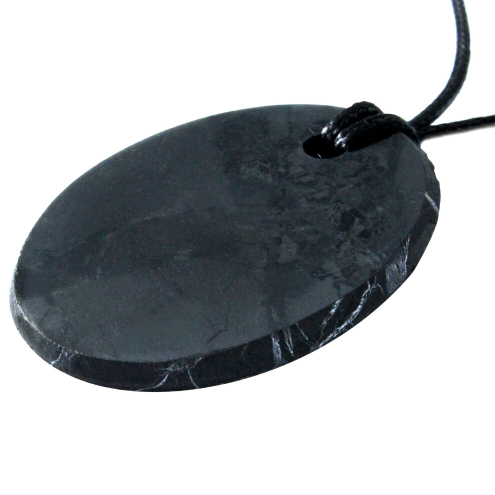 Heka Naturals Shungite Kristallen Ketting Hanger | Helende Kristallen & Chakra Ketting - Edelsteen Sieraden Voor Mannen & Vrouwen - Spirituele En-image