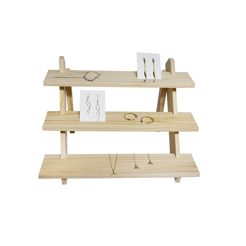 Najmechoy PréSentoir à Boucles D'oreilles Pour La Vente De Bijoux Rustiques à Plusieurs Niveaux, PréSentoir De Vente Au DéTail, Support Pour Bouc-image